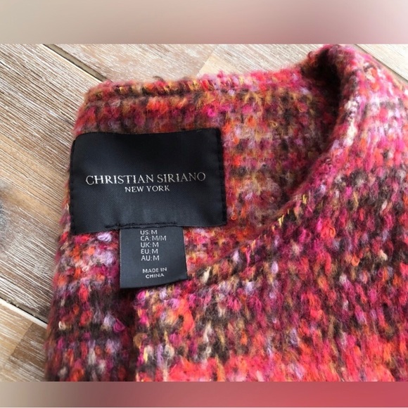 Christian Siriano Orange Plaid Open Cardigan - Picture 3 of 3